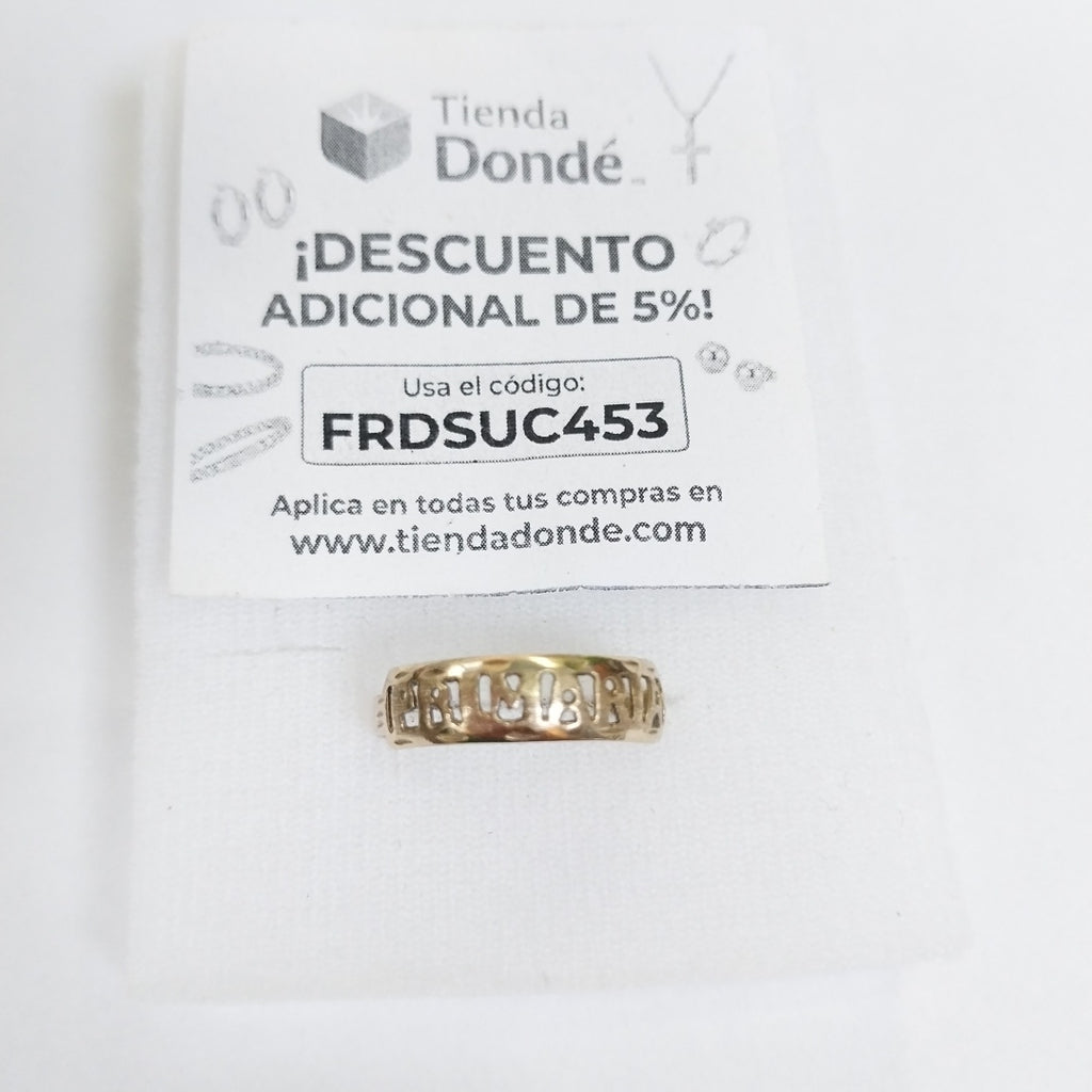 ANILLO DE GRADUACIÓN ORO 10 K 0.9 GRMS (SEMINUEVO)