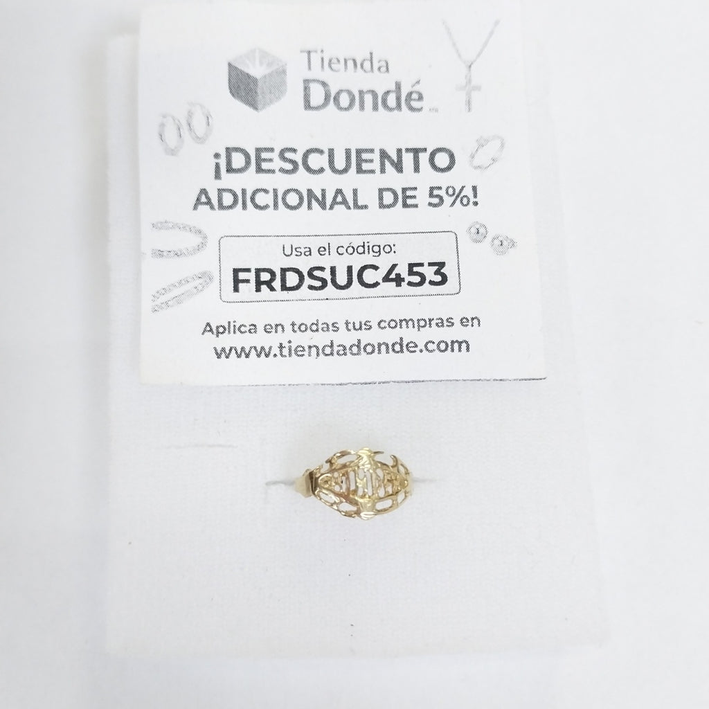 ANILLO DE GRADUACIÓN ORO 10 K 0,70 GRMS (SEMINUEVO)