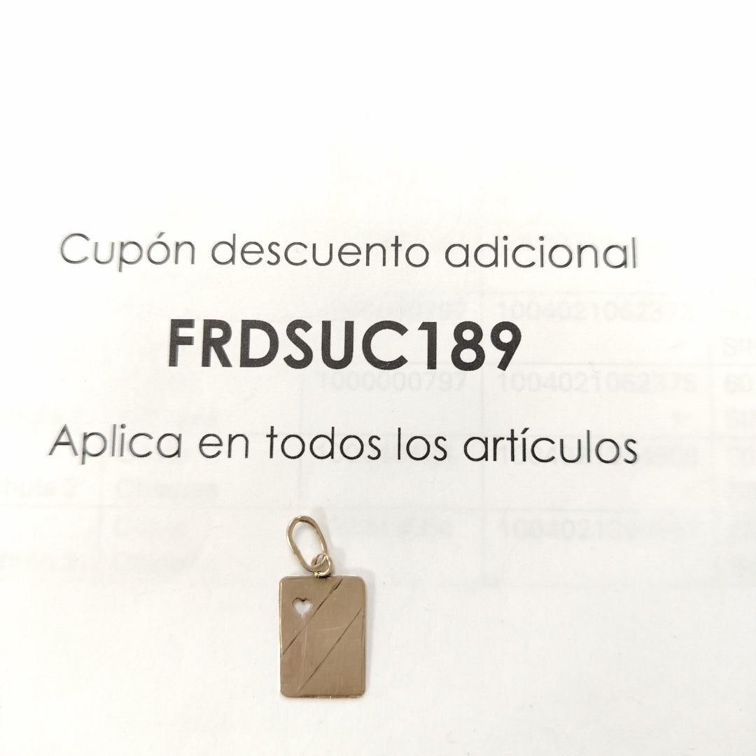 K1 0,80 GRMS 8 K ESPECIFICACIONES COMPLEMENTARIAS MEDALLA CIADRADA (SEMINUEVO)