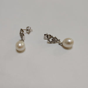 BROQUELES PAR ORO, ORO BLANCO 14 K 3.9 GRMS (SEMINUEVO)