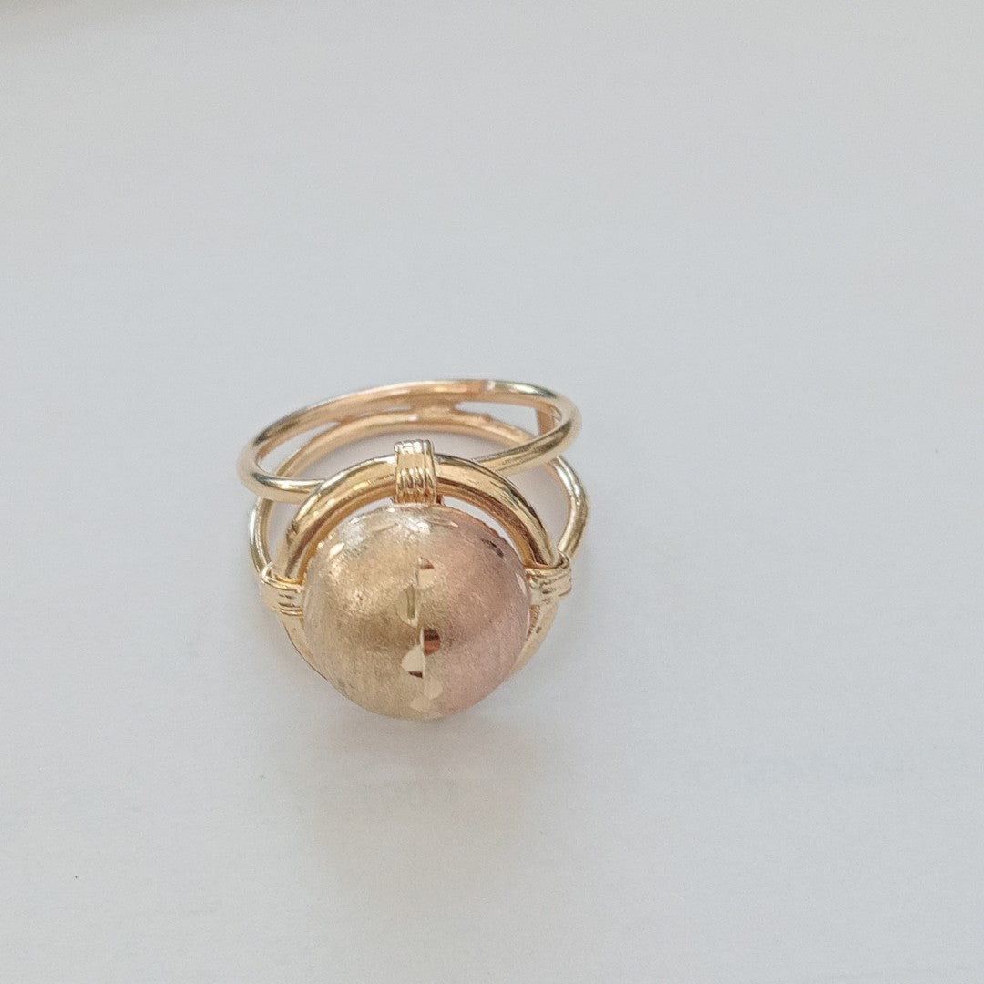 ANILLO ORO COMBINADO 10 K 2,90 GRMS (SEMINUEVO)