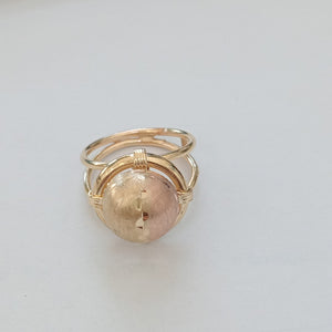 ANILLO ORO COMBINADO 10 K 2,90 GRMS (SEMINUEVO)