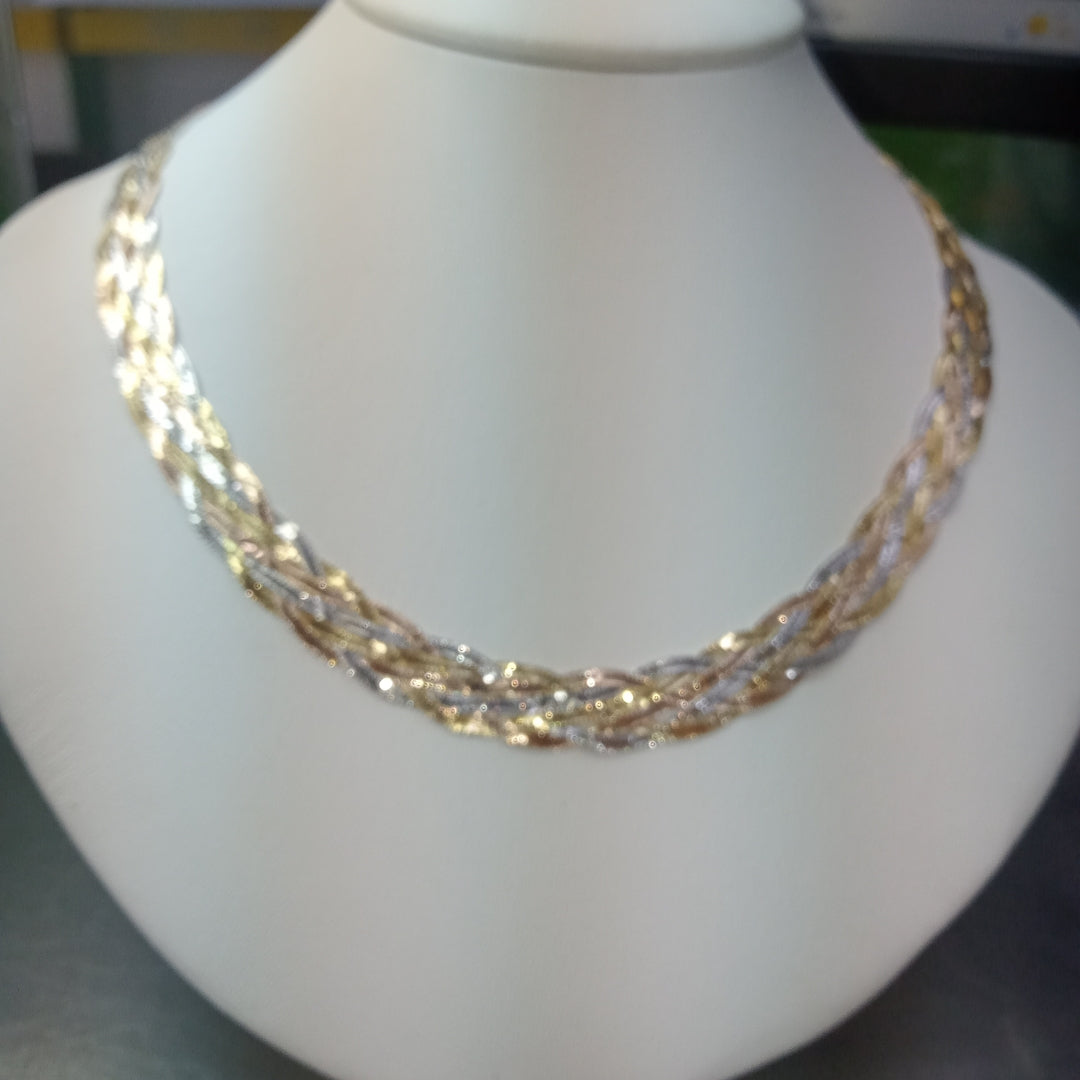 GARGANTILLA ORO COMBINADO 14 K 17.4 GRMS (SEMINUEVO)