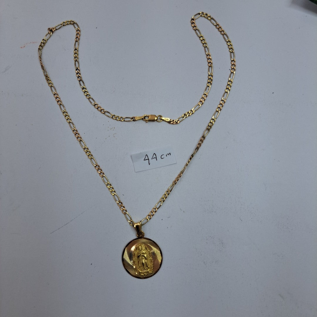 CADENA, MEDALLA RELIGIOSA ORO 14 K 5.1 GRMS (SEMINUEVO)