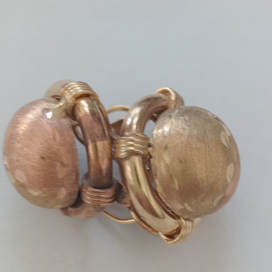 ARETES PAR ORO COMBINADO 10 K 4,70 GRMS (SEMINUEVO)