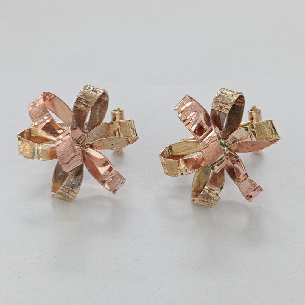 ARETES PAR ORO COMBINADO 10 K 3,80 GRMS (SEMINUEVO)
