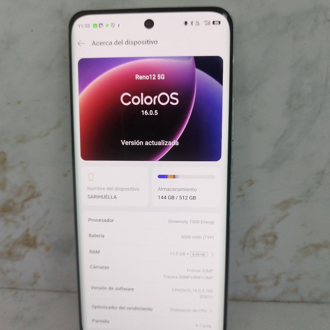 CELULAR OPPO RENO12 5G CPH2625 (2024) 512 GB 12 GB RAM (SEMINUEVO)