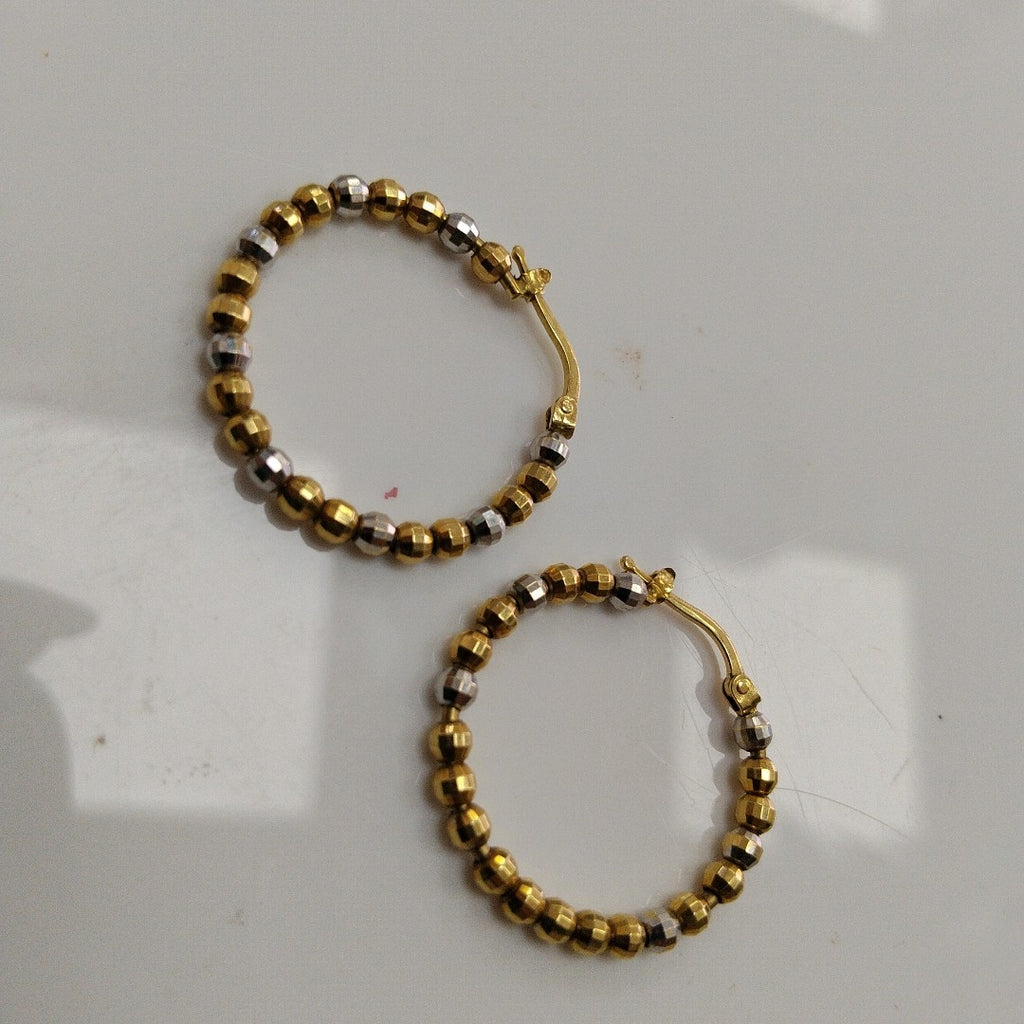 ARRACADAS PAR ORO,ORO BLANCO 14 K 4,90 GRMS (SEMINUEVO)
