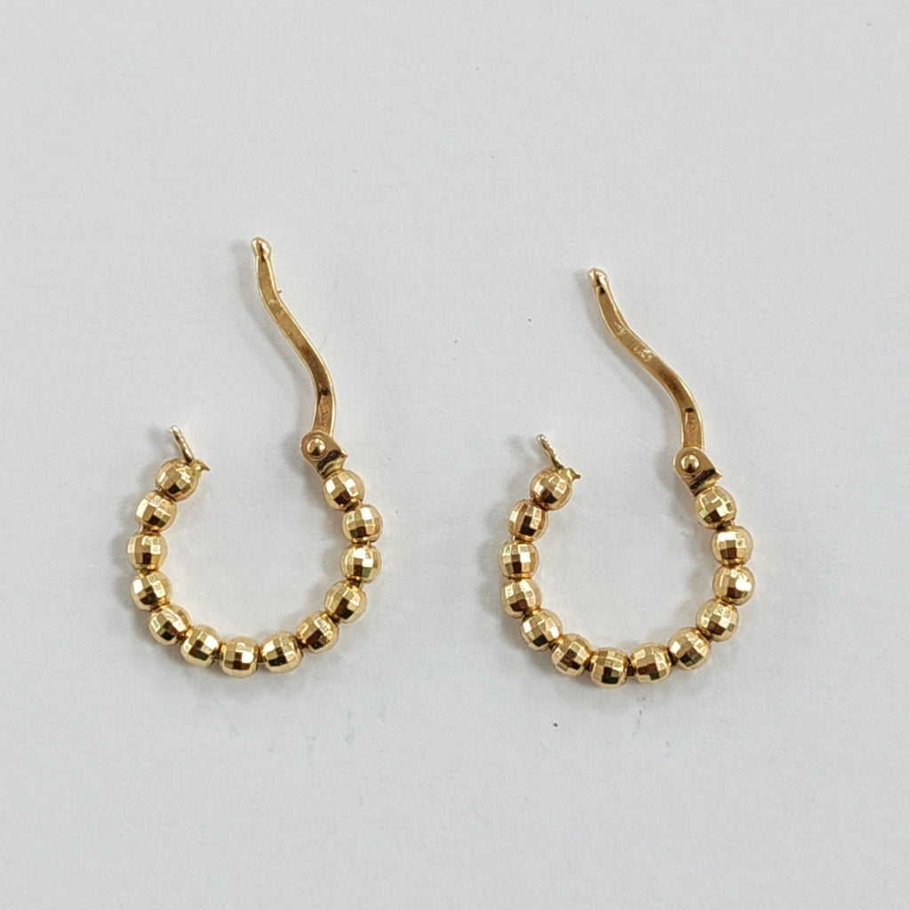 ARRACADAS PAR ORO COMBINADO 14 K 1,70 GRMS (SEMINUEVO)