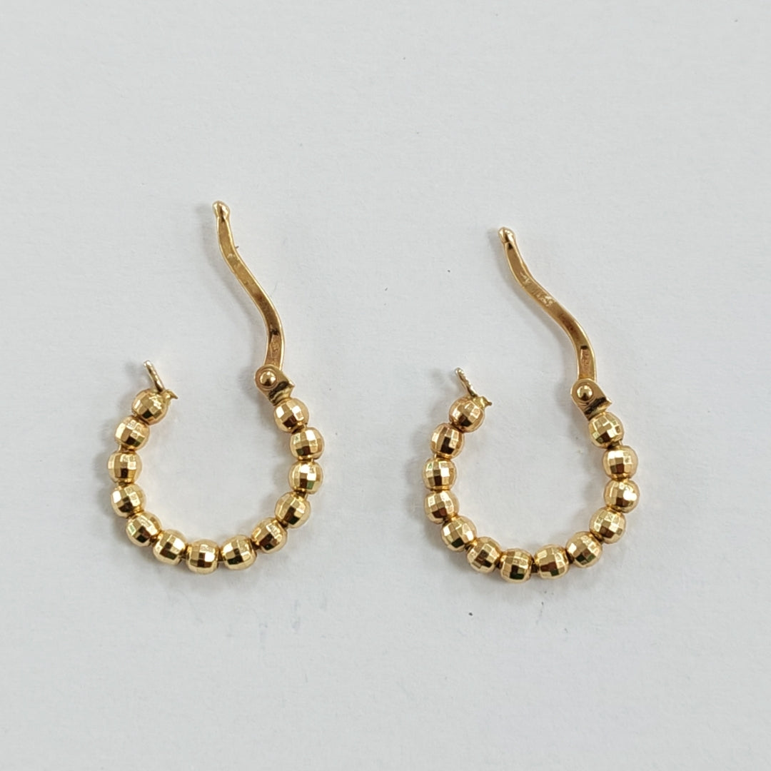 ARRACADAS PAR ORO COMBINADO 14 K 1,70 GRMS (SEMINUEVO)
