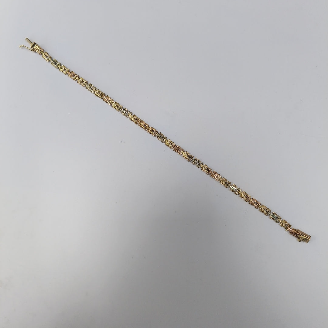 PULSERA ORO, ORO COMBINADO 14 K 12.6 GRMS (SEMINUEVO)