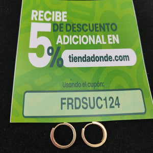 ARRACADAS PAR ORO 14 K 3 GRMS (SEMINUEVO)