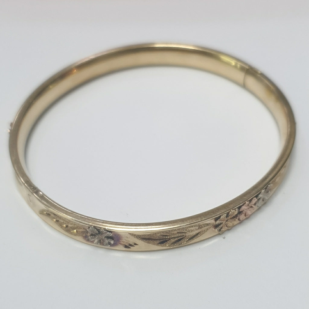 PULSERA RIGIDA ORO 14 K 9.3 GRMS (SEMINUEVO)