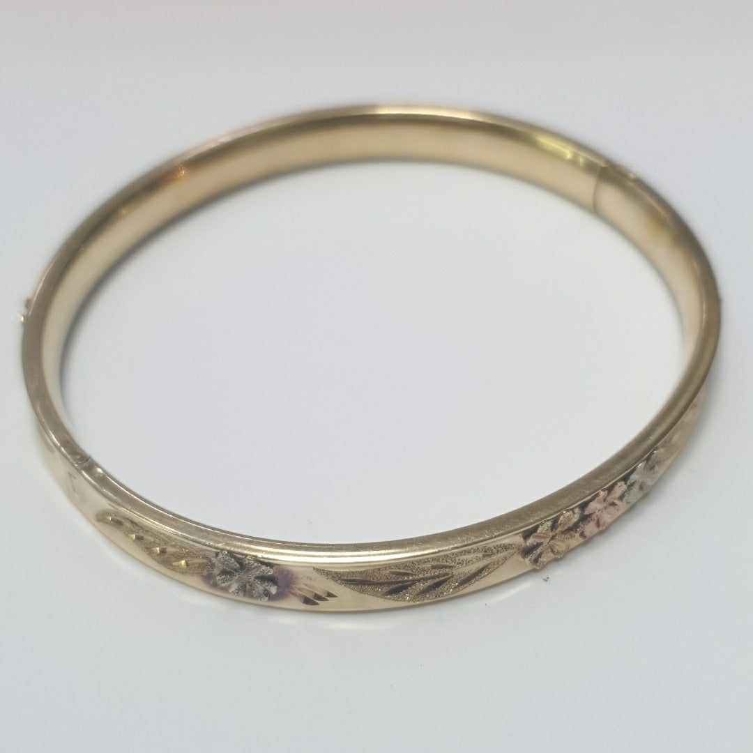 PULSERA RIGIDA ORO 14 K 9.3 GRMS (SEMINUEVO)