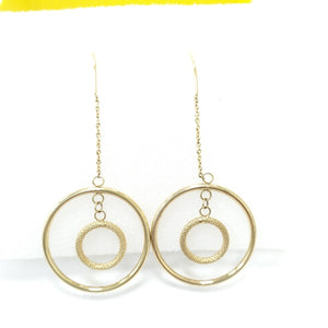ARETES PAR ORO 14 K 2 GRMS (SEMINUEVO)
