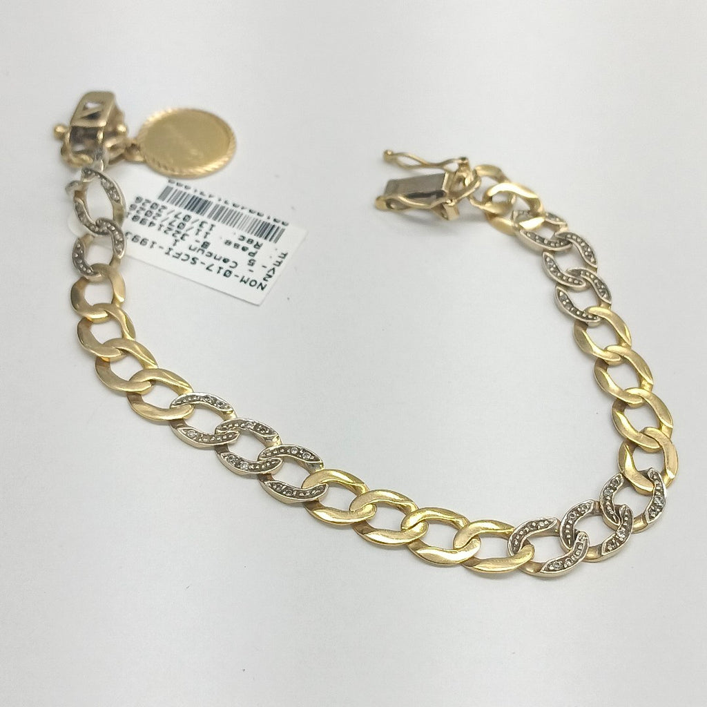 DIJE,PULSERA ORO,ORO BLANCO 18 K 13,10 GRMS (SEMINUEVO)