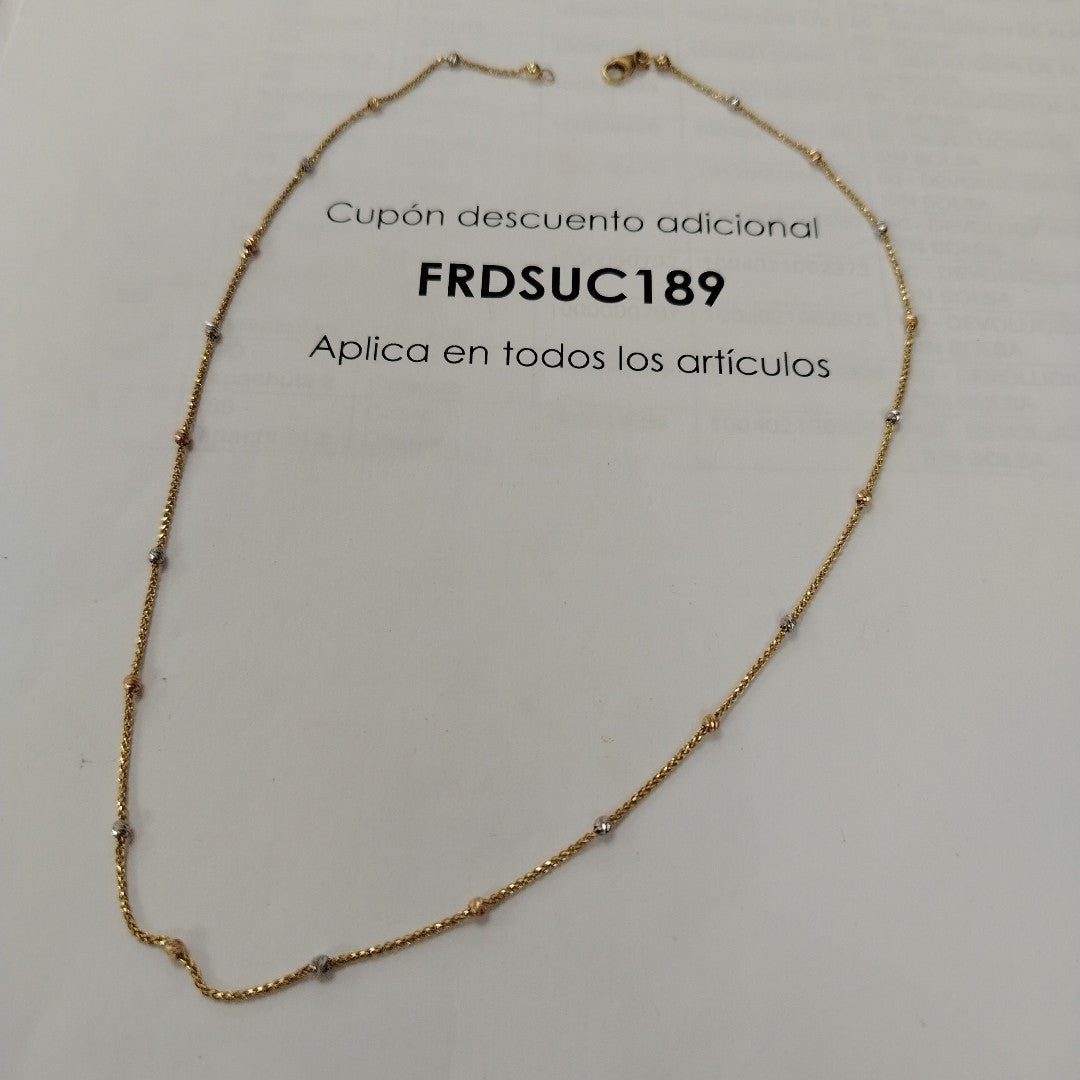 GARGANTILLA ORO COMBINADO 10 K 3,00 GRMS (SEMINUEVO)