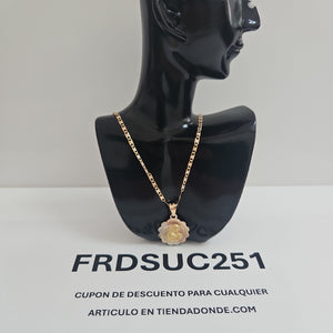 CADENA,MEDALLA RELIGIOSA ORO 10 K 3,50 GRMS (SEMINUEVO)