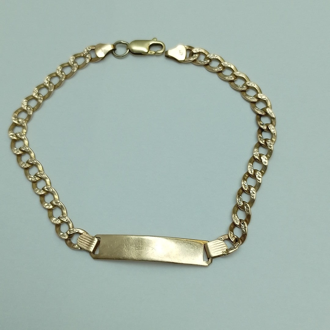 PULSERA ORO, RODIADO 10 K 4.9 GRMS (SEMINUEVO)