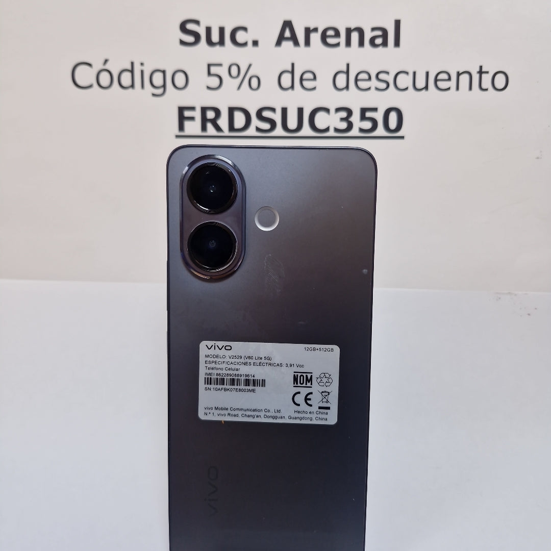 CELULAR VIVO V60 LITE 5G V2529 (2025) 512 GB 12 GB RAM (SEMINUEVO)
