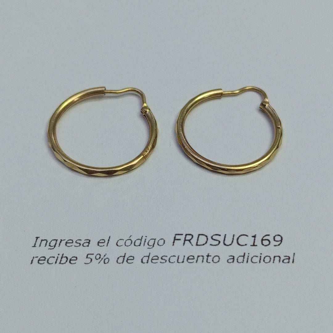 ARRACADAS PAR ORO 10 K 1.2 GRMS (SEMINUEVO)