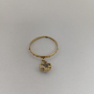K1 1,80 GRMS 14 K ESPECIFICACIONES COMPLEMENTARIAS ANILLO CRUZ SINT BCO (SEMINUEVO)