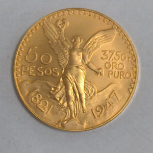 Moneda Centenario Cincuenta Pesos Oro Mexicano 21.6K