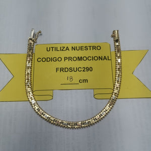 PULSERA ORO COMBINADO 14 K 9.1 GRMS (SEMINUEVO)