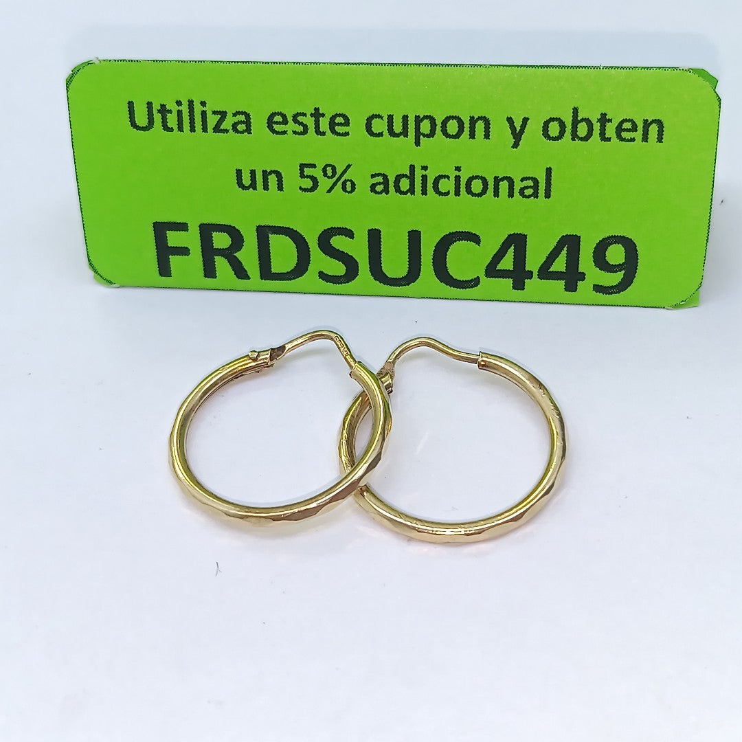ARRACADAS PAR ORO 14 K 1.5 GRMS (SEMINUEVO)