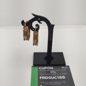 ARRACADAS PAR ORO, ORO COMBINADO 10 K 4.3 GRMS (SEMINUEVO)