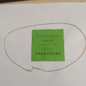 CADENA ORO, ORO COMBINADO 14 K 1.8 GRMS (SEMINUEVO)