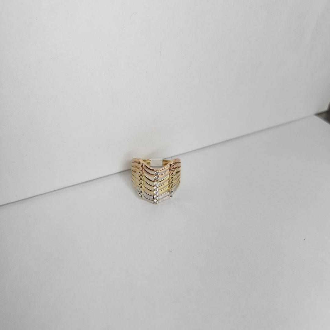 ANILLO ORO, ORO COMBINADO 14 K 4 GRMS (SEMINUEVO)