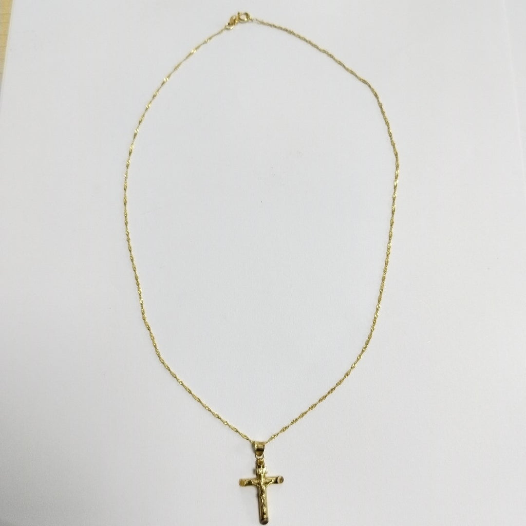 CADENA,CRUCIFIJO ORO 10 K 2,00 GRMS (SEMINUEVO)