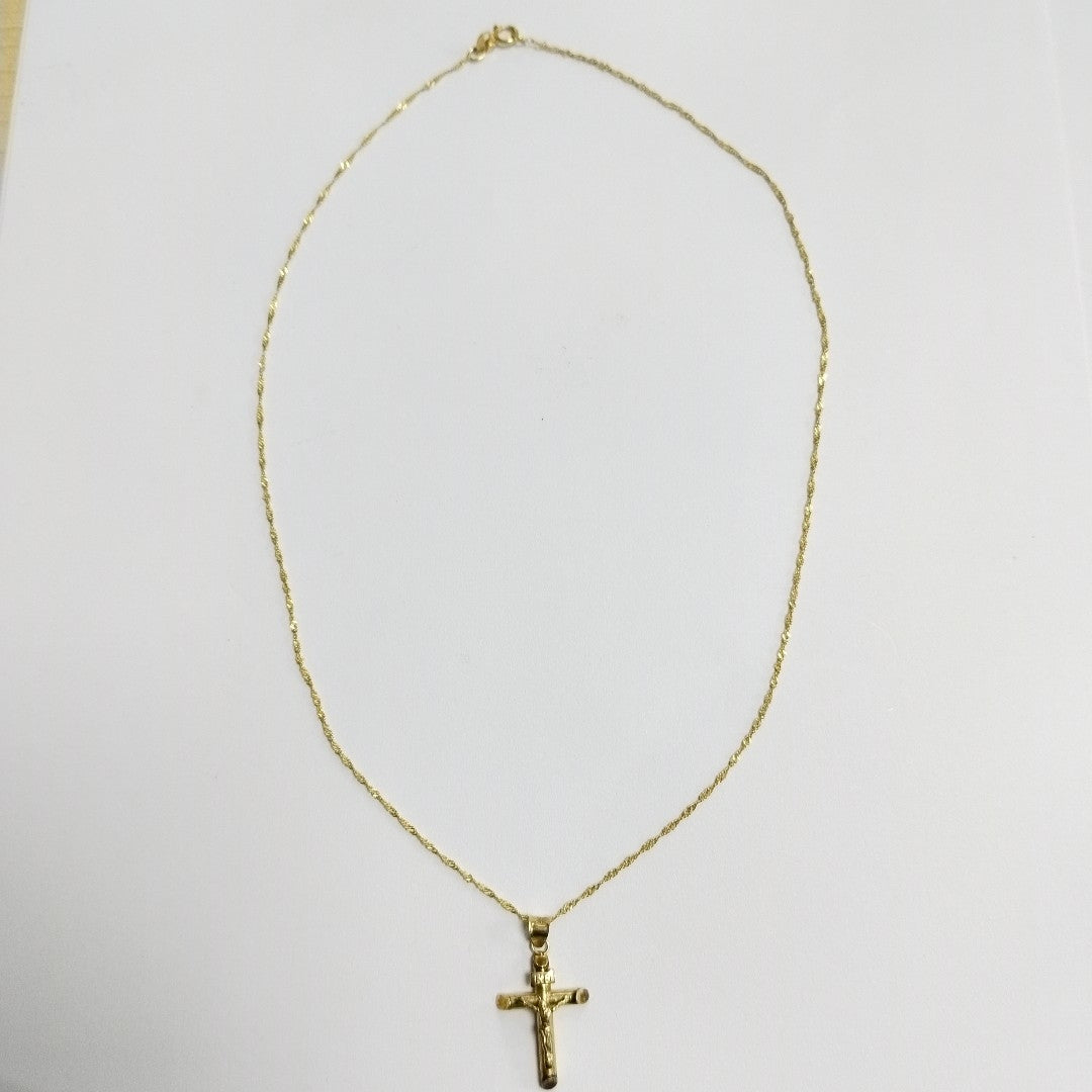 CADENA,CRUCIFIJO ORO 10 K 2,00 GRMS (SEMINUEVO)