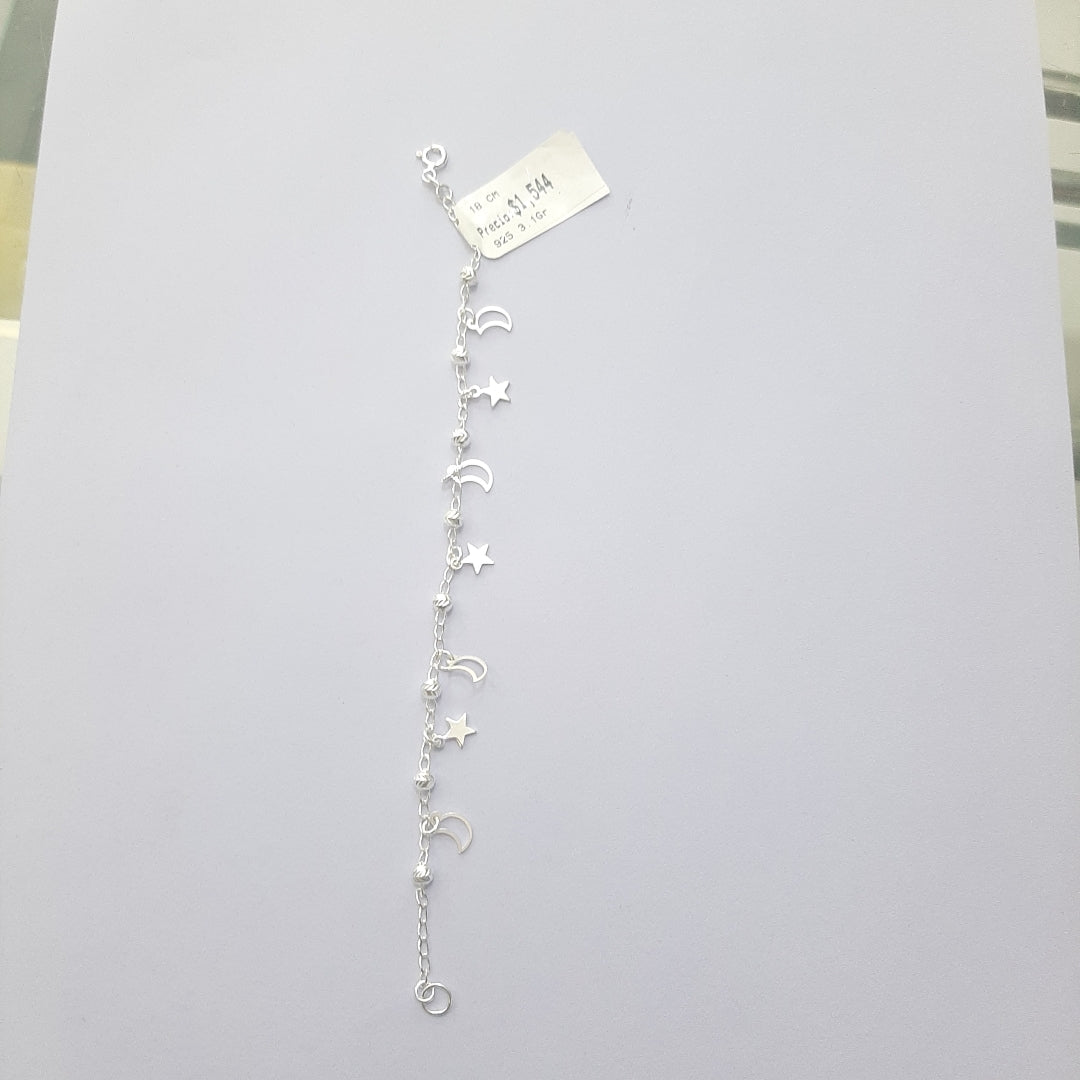PULSERA TEJIDO TEJIDO ESPECIAL PLATA .925 18 CM 3.1 GR (NUEVO)