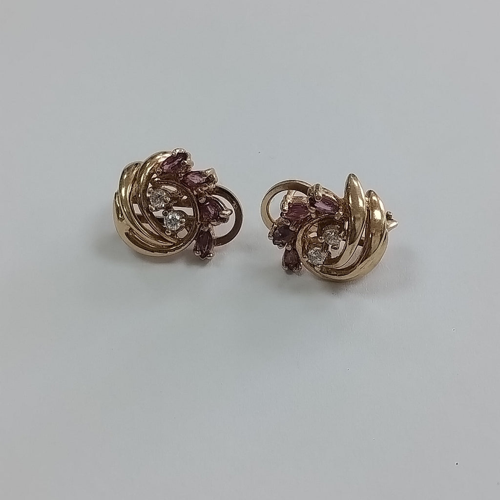 ARETES PAR ORO 14 K 6,10 GRMS (SEMINUEVO)