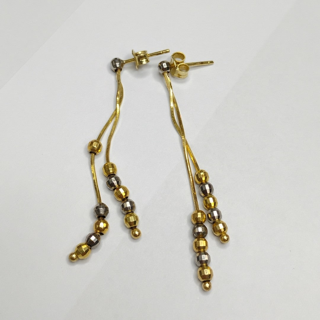BROQUELES PAR ORO COMBINADO 14 K 2.7 GRMS (SEMINUEVO)