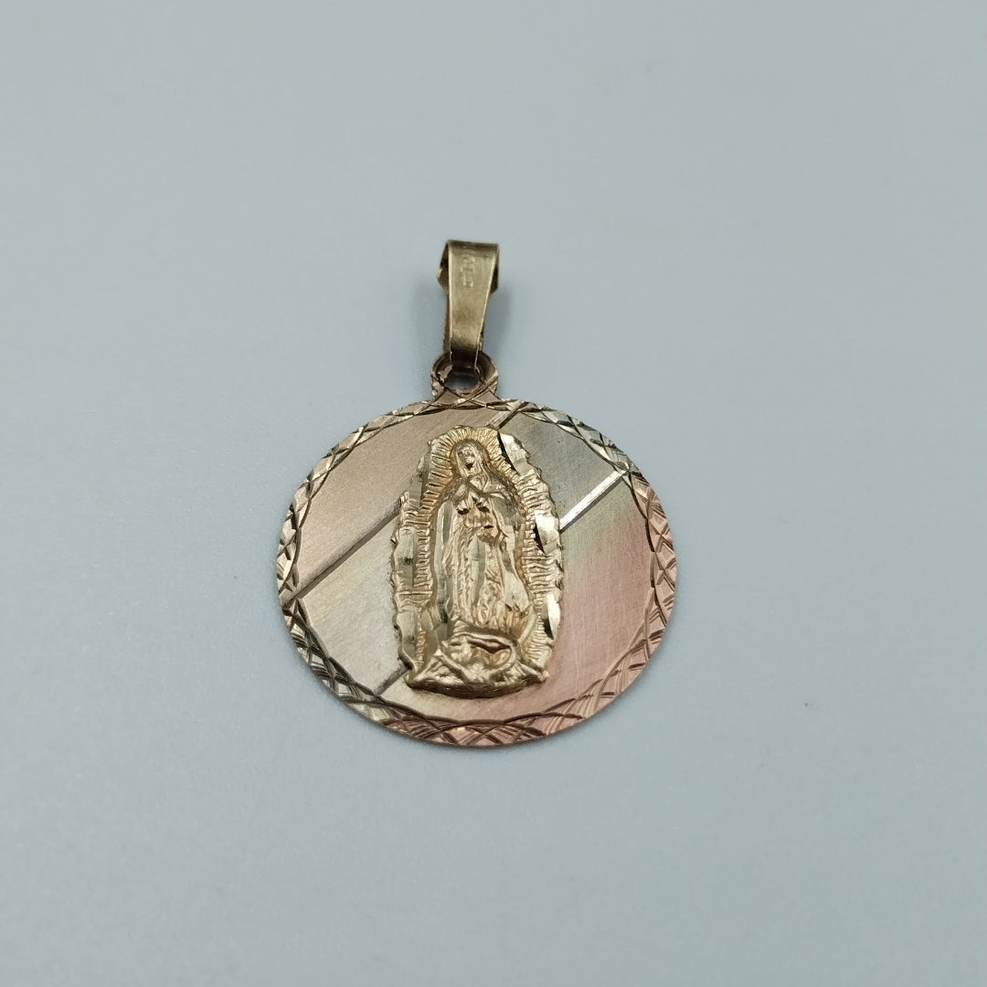 DIJE, MEDALLA RELIGIOSA ORO COMBINADO 10 K 2 GRMS (SEMINUEVO)