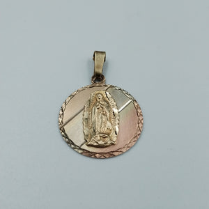 DIJE, MEDALLA RELIGIOSA ORO COMBINADO 10 K 2 GRMS (SEMINUEVO)