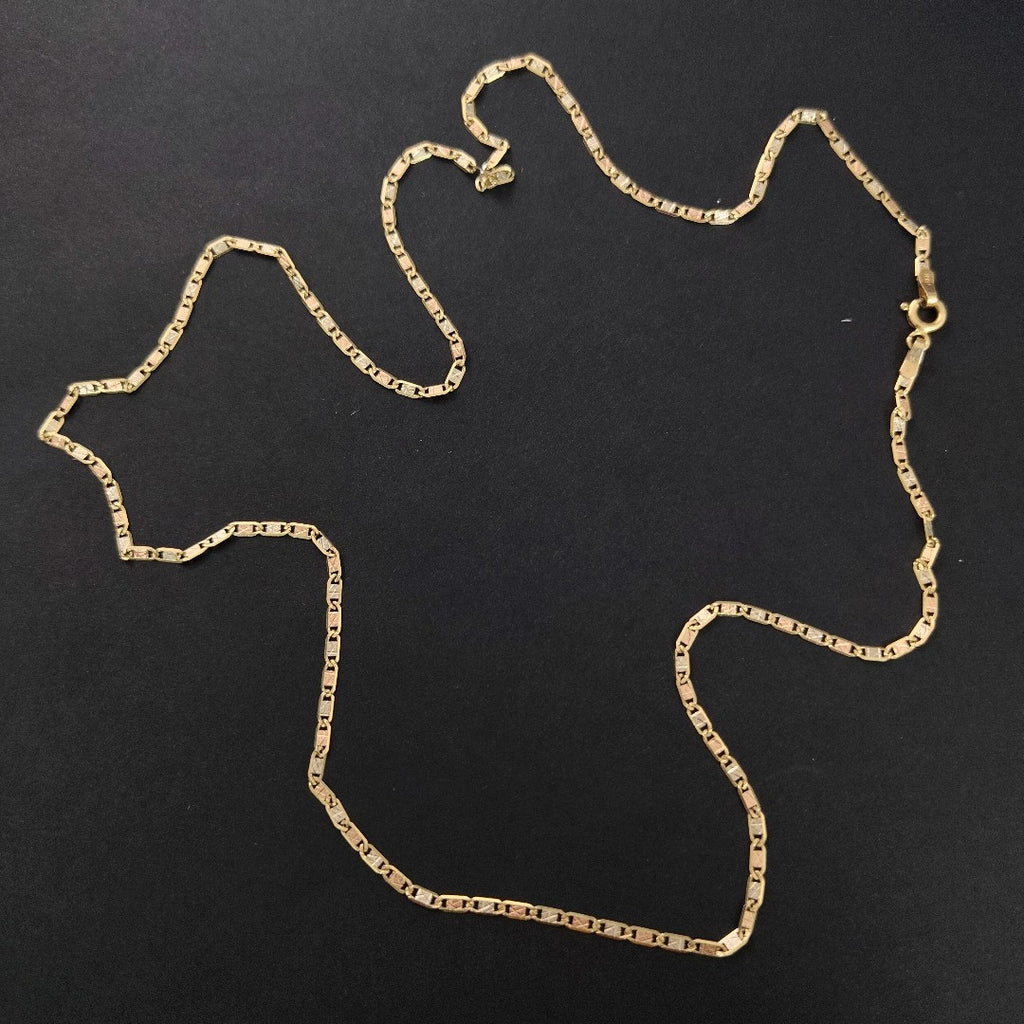 CADENA ORO COMBINADO 14 K 3 GRMS (SEMINUEVO)