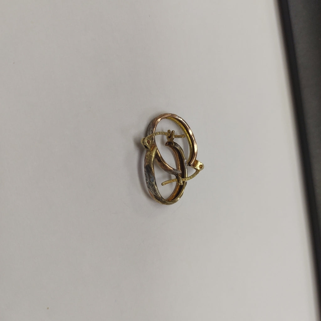 ARRACADAS PAR ORO COMBINADO 14 K 1,70 GRMS (SEMINUEVO)