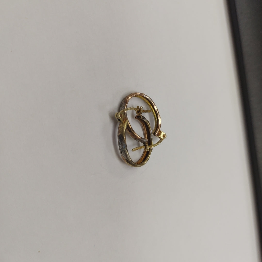 ARRACADAS PAR ORO COMBINADO 14 K 1,70 GRMS (SEMINUEVO)