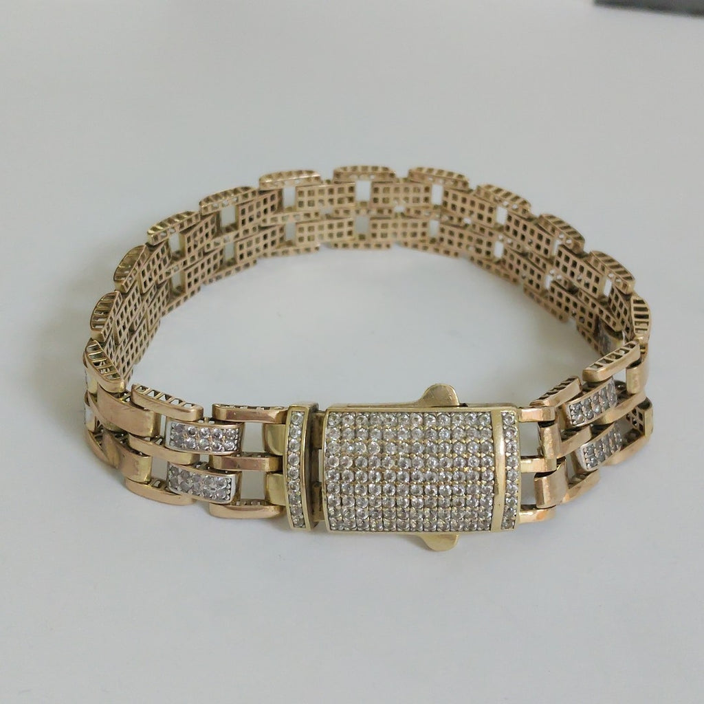 PULSERA ORO COMBINADO 10 K 19,60 GRMS (SEMINUEVO)