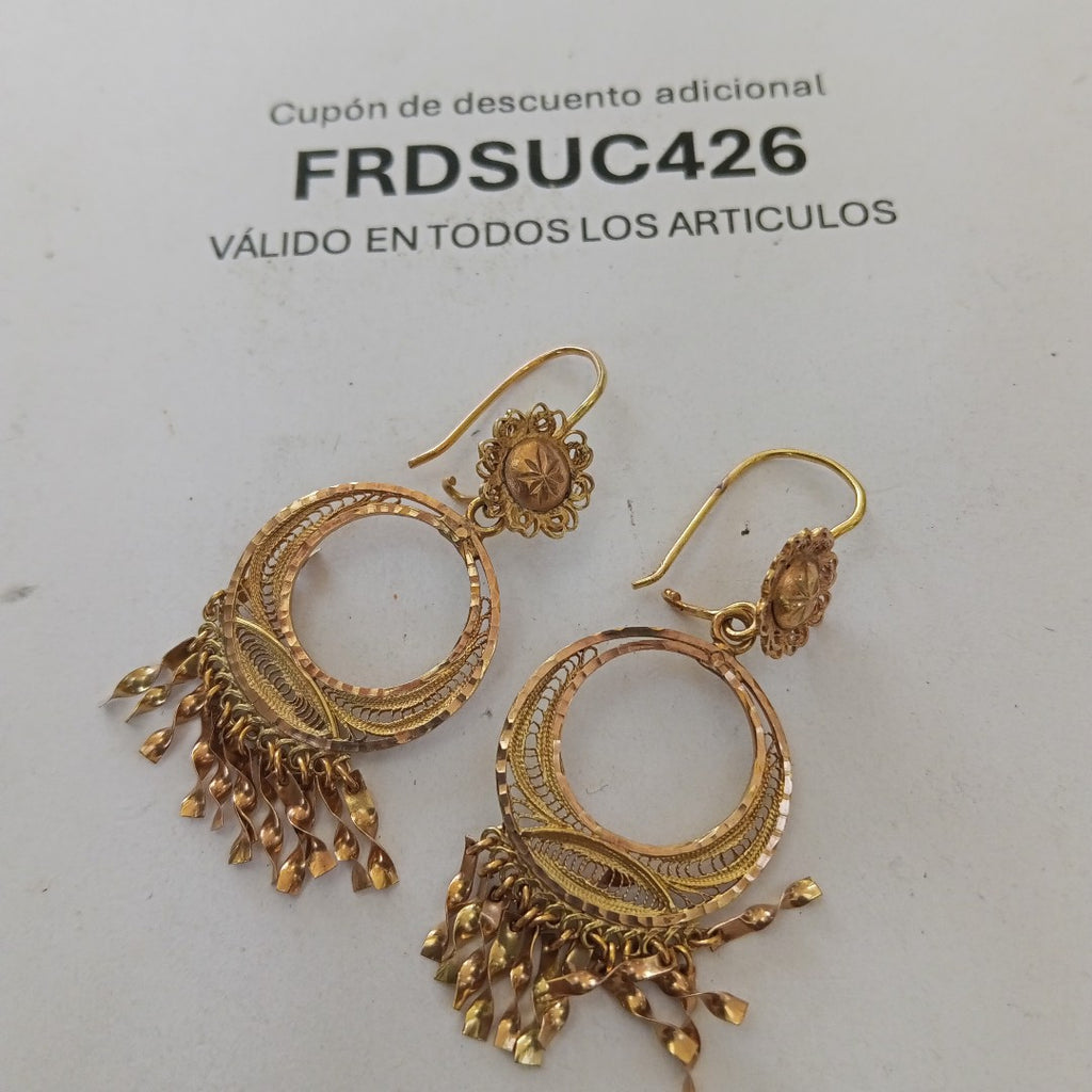 ARETES PAR ORO 8 K 5.2 GRMS (SEMINUEVO)