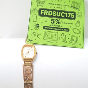 RELOJ CAJA ACERO PULSO ORO ORO 10 K 22.4 GRMS (SEMINUEVO)