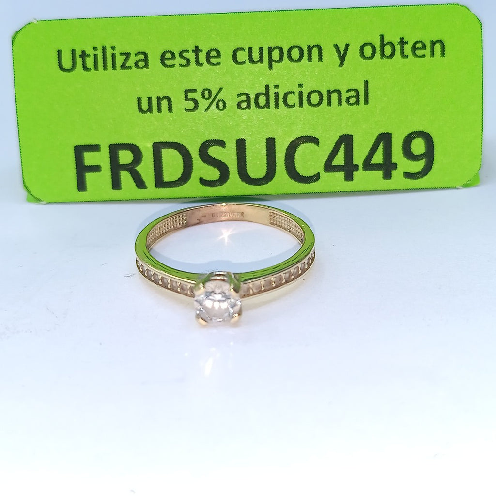 ANILLITO, SOLITARIO ORO 10 K 1.7 GRMS (SEMINUEVO)