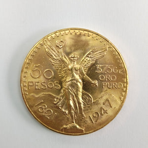 Moneda Centenario Cincuenta Pesos Oro Mexicano 21.6K