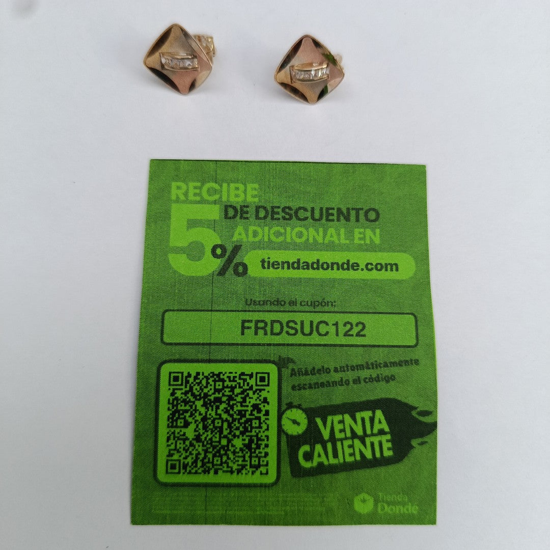 ARETES PAR ORO 14 K 1.4 GRMS (SEMINUEVO)