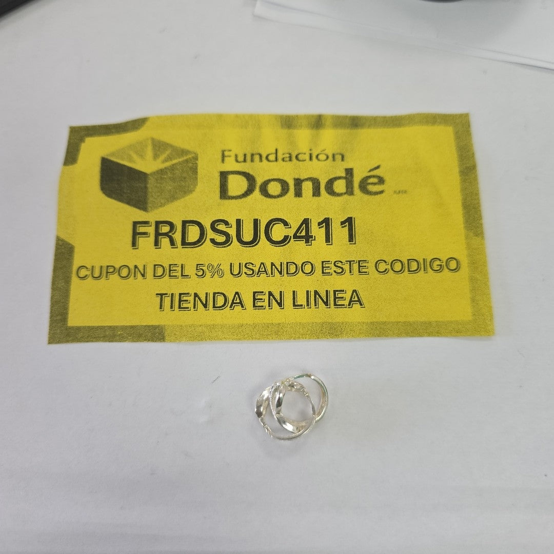 HUGGIES INFINITO CIRCONIAS PLATA .925 2.4 GR (NUEVO)