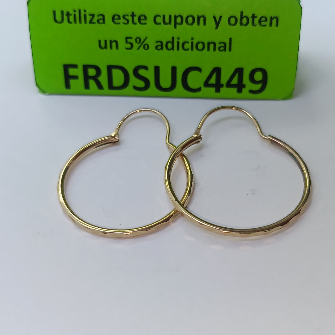ARRACADAS PAR ORO 8 K 1.9 GRMS (SEMINUEVO)